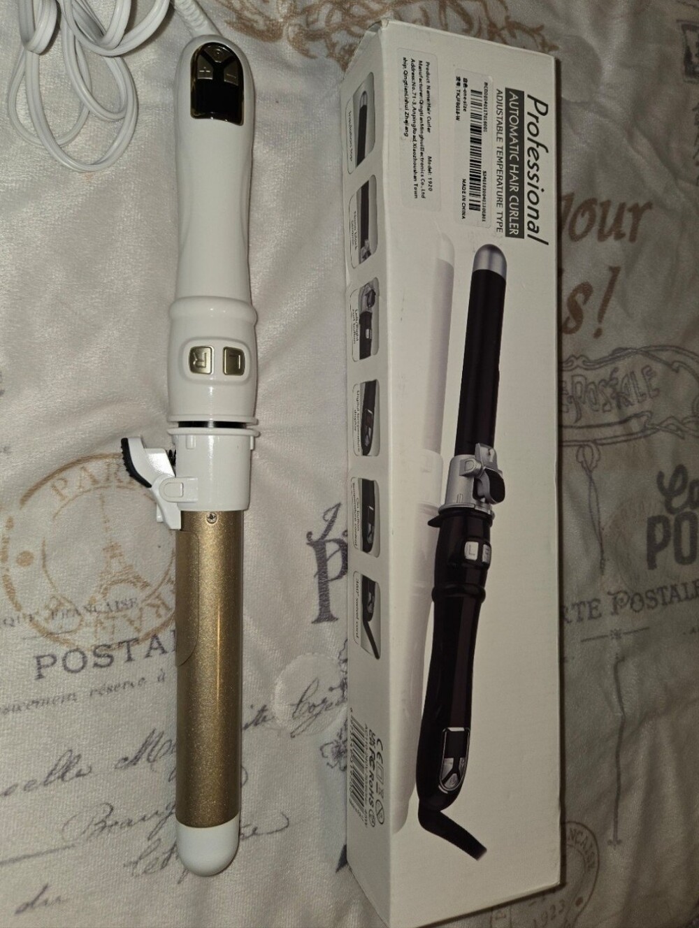 Professional Automatic Hair Curler | Adjustable Temp | 1” Ceramic Barrel | NIB